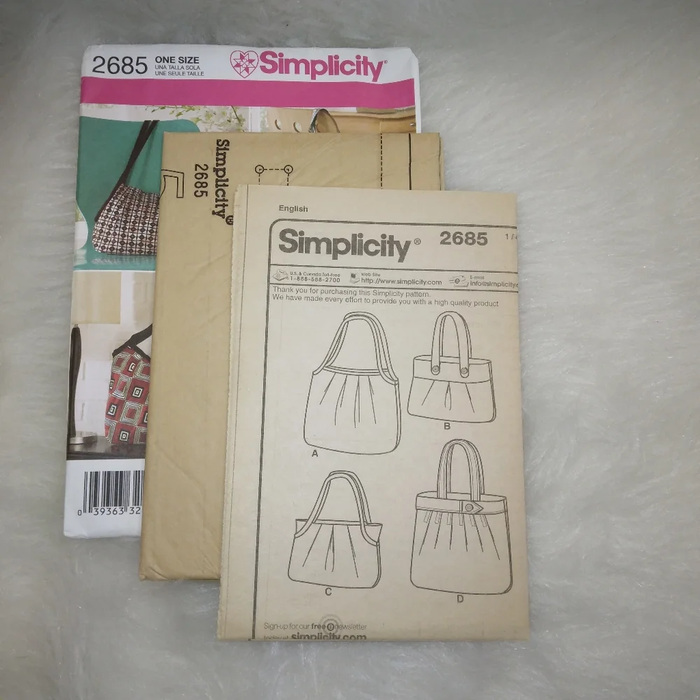 SIMPLICITY 2685 Bags in 4 Styles
